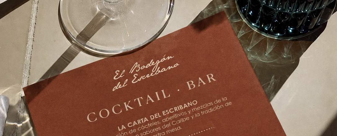 Carta de cócteles de El Bodegón del Escribano